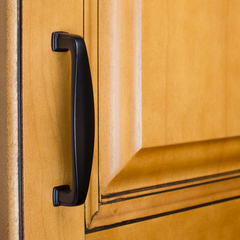 3-3/4 in. Matte Black Deco Cabinet Pulls (10-Pack) - Super Arbor