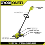 RYOBI ONE+ 18-Volt Lithium-Ion Cordless String Trimmer/Edger - 4.0 Ah Battery and Charger Included