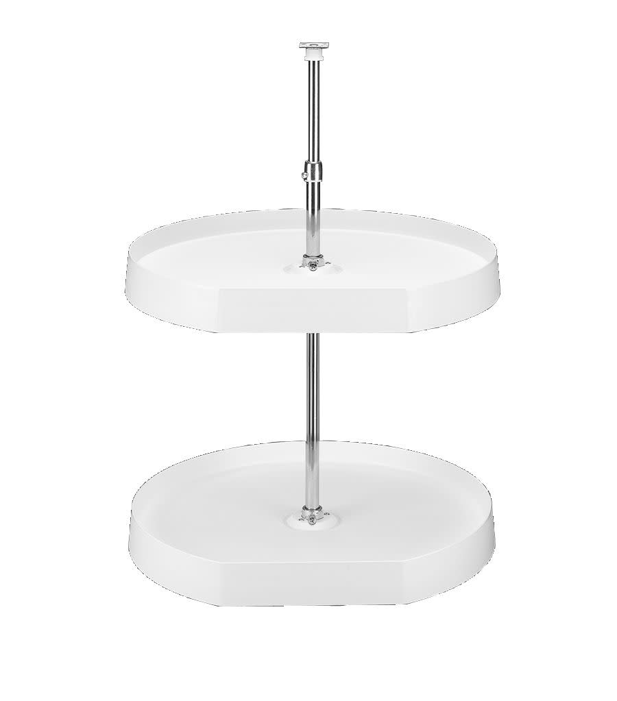 Rev-A-Shelf 2-Tier Polymer D-Shaped Cabinet Lazy Susan, 20 in Diameter