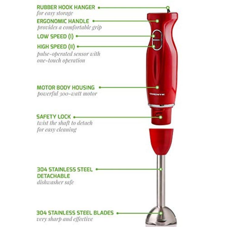 Ultra-Stick Immersion, 300-Watts, Hand Blender Set, Whisk+Beaker+Chopper, Stainless Steel, 2-Speed Setting