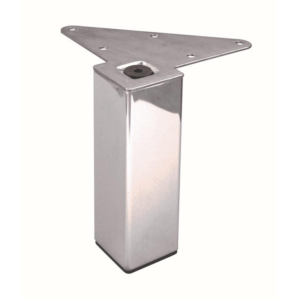 3-15/16 in. Stainless Steel Metal Square Leg (4-Pack) - Super Arbor