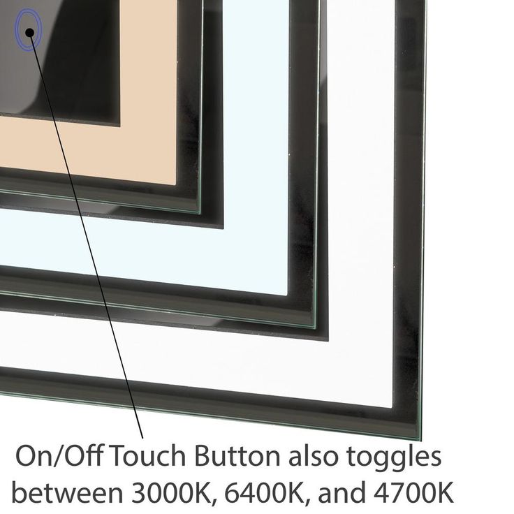 Edison Tri-Color 30 in. x 36 in. Single LED Wall Mounted Backlit LED Bathroom Mirror