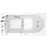 Exclusive Series 60 in. x 30 in. Left Hand Walk-In Whirlpool and Air Bath Tub with Quick Drain in White - Super Arbor