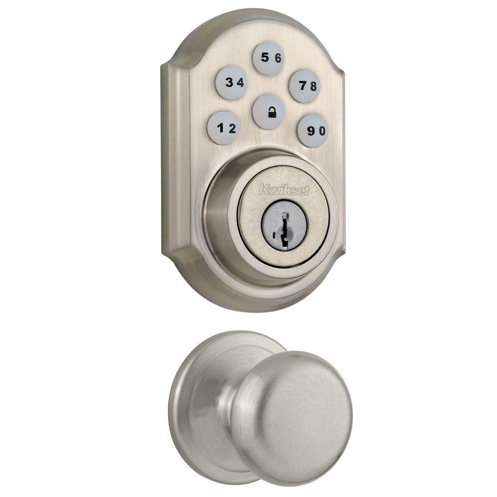 SmartCode 909 Satin Nickel Single Cylinder Electronic Deadbolt Featuring SmartKey Security - Super Arbor