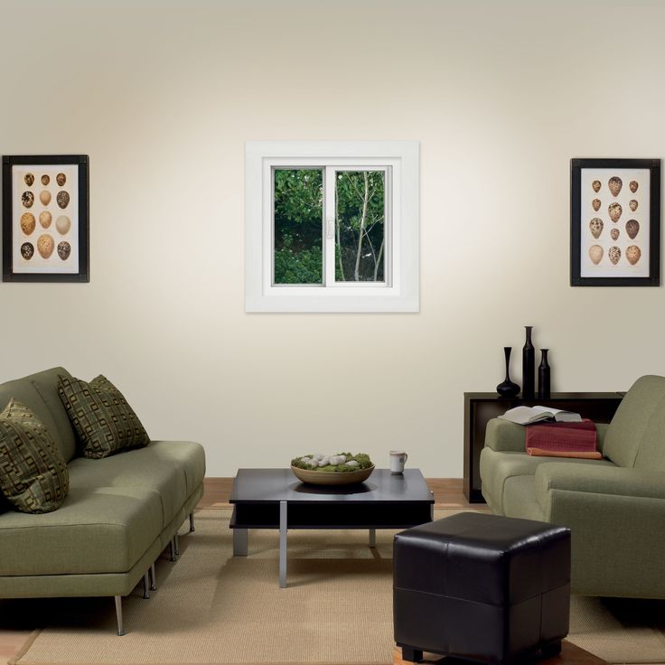 JELD-WEN FiniShield V-4500 23-1/2-in x 23-1/2-in x 3-in Jamb Left-operable Vinyl Black Sliding Window Full Screen Included