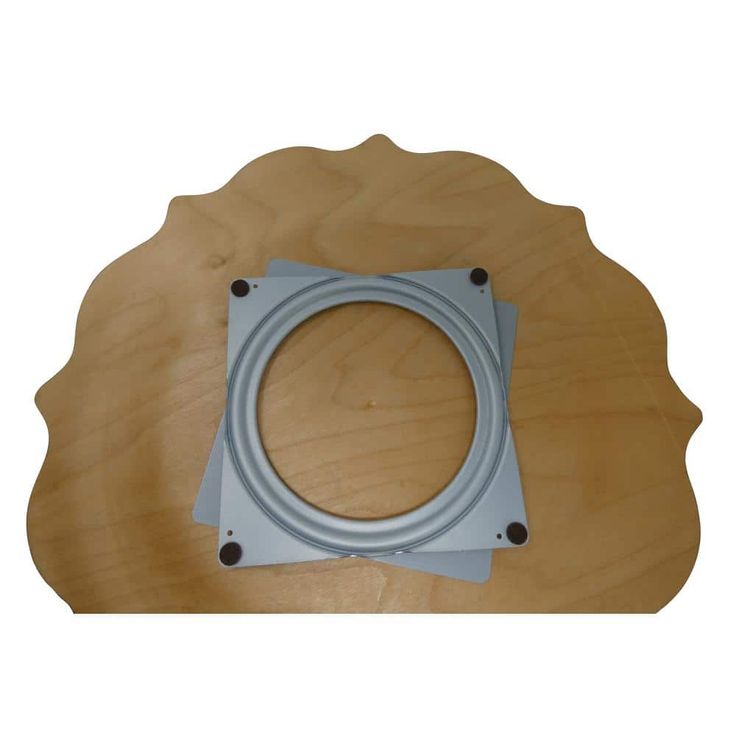 Everbilt 6 in. Silver Square Lazy Susan Turntable with 400 lbs. Load Rating (3-Pack)