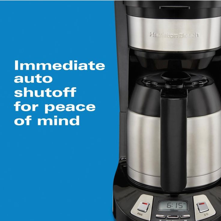 8-Cup Black Programmable Coffee Maker with Thermal Carafe
