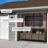 Waterproof Impact Resistant Outdoor Hard Shell TV Cover with TV Wall Mount Bracket - Super Arbor