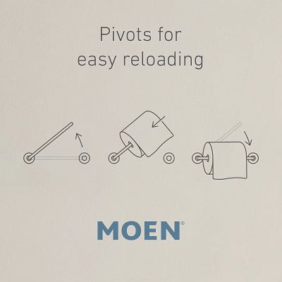 Moen Belfield Polished Nickel Wall Mount Pivot Toilet Paper Holder
