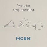 Moen Belfield Polished Nickel Wall Mount Pivot Toilet Paper Holder
