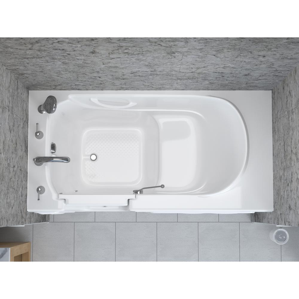 HD Series 30 in. x 60 in. Left Drain Quick Fill Walk-In Soaking Bathtub in White - Super Arbor