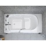 HD Series 30 in. x 60 in. Left Drain Quick Fill Walk-In Soaking Bathtub in White - Super Arbor