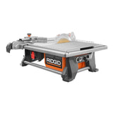 RIDGID 6.5 Amp Corded 7 in. Table Top Wet Tile Saw with Pro-Hinge Stabilizing Knee Pads