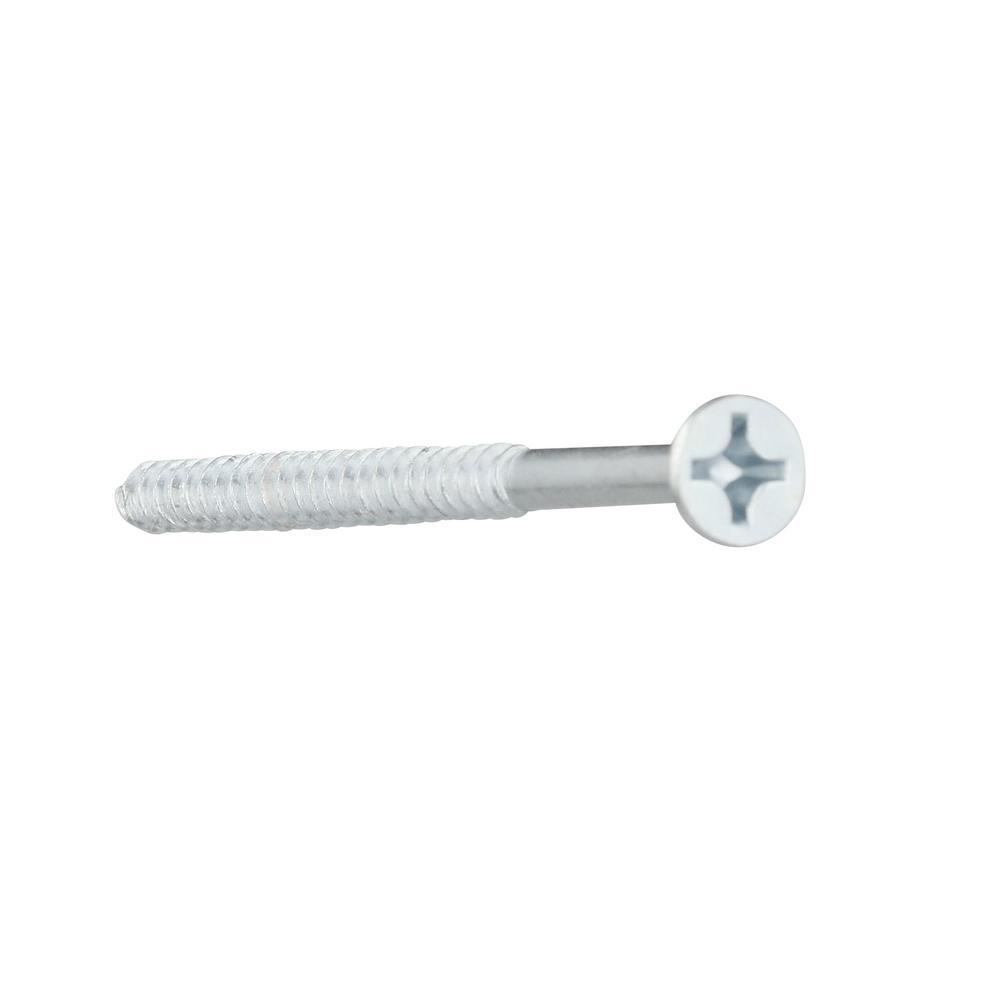#10 x 3 in. Phillips Flat Head Zinc Plated Wood Screw (50-Pack) - Super Arbor