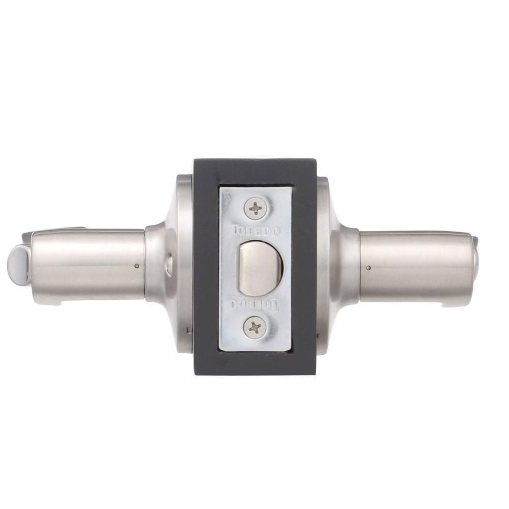 Satin Nickel Privacy Bed/Bath Door Lever Set - Super Arbor