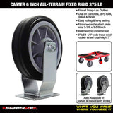 6 in. All-Terrain Rubber Fixed Caster