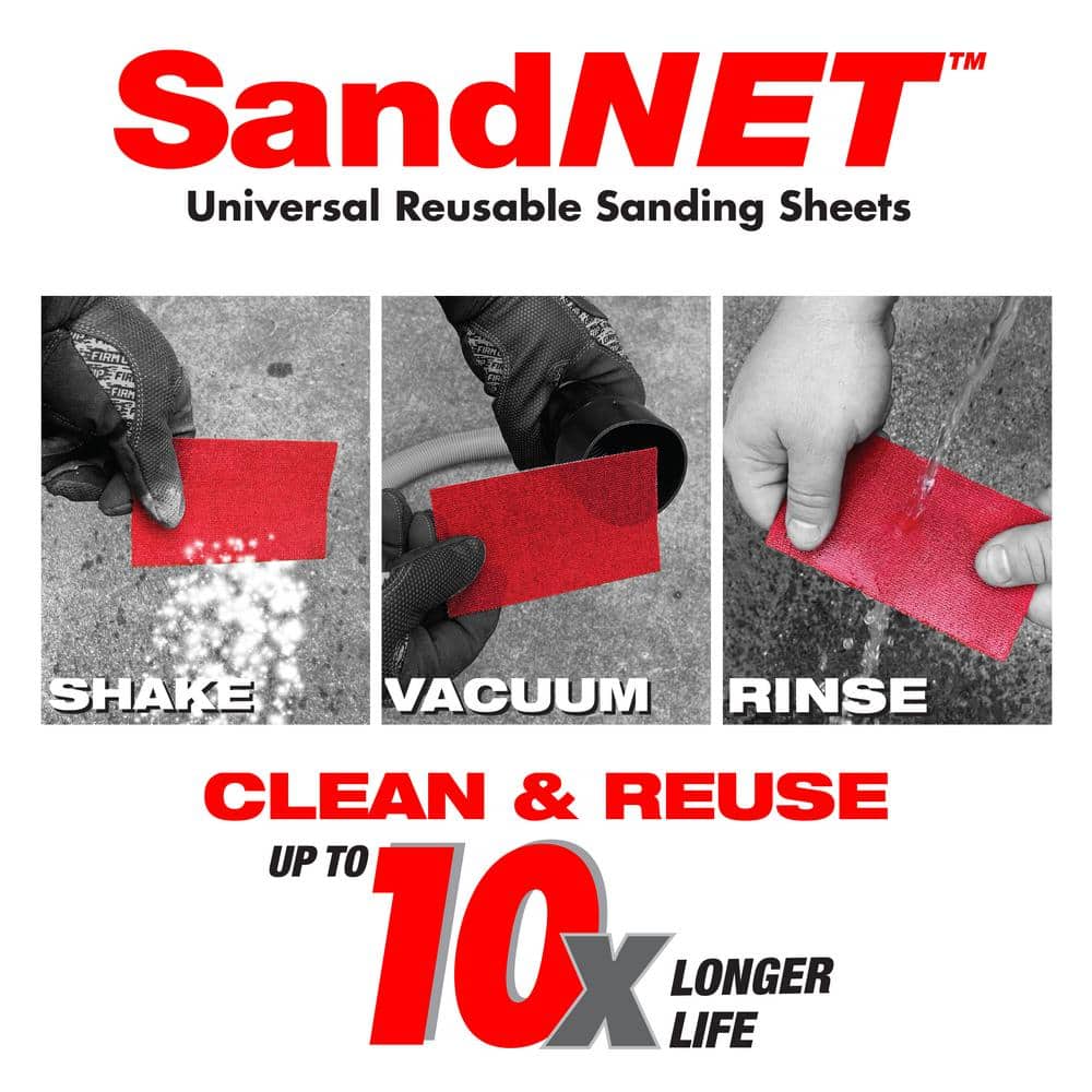 DIABLO 1/3 Sheet SandNET Faster Reusable 400 Grit Hand Sanding Sheets (50-Pack)
