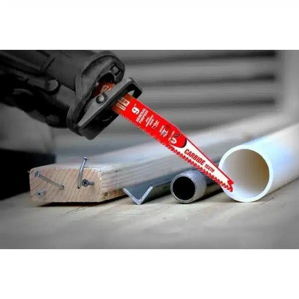 Diablo Demo Demon Reciprocating Saw Blade for General Purpose Cuts, Nail-Embedded Wood, Metal & Plastic 6" 6/9 TPI 10/Pack