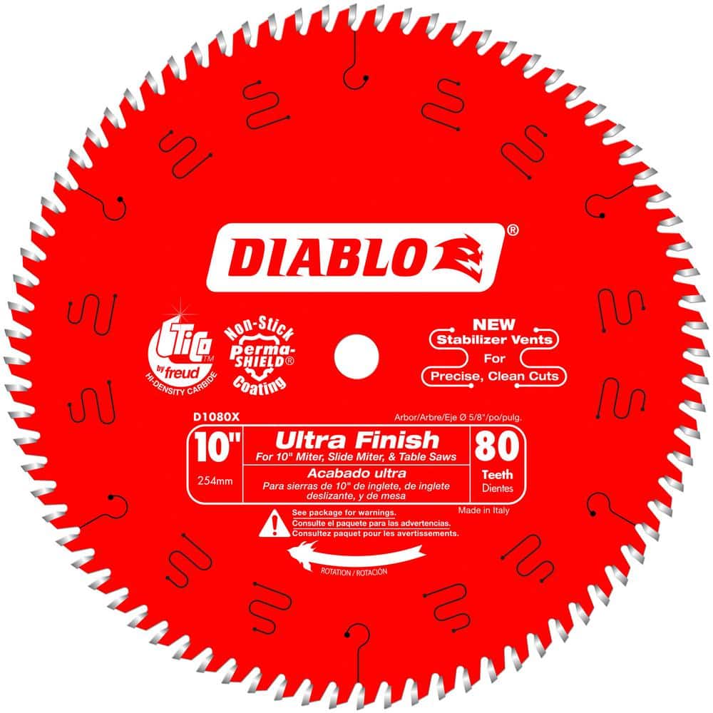 DIABLO 10in. x 80-Tooth Ultra Finish Saw Blade for Wood