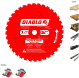 Diablo Carbide Saw Blade for Wood & Metal 7-1/4" 36 Teeth