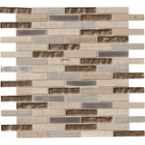 MSI Diamante 12 in. x 13.13 in. Glossy Glass; Stone Brick Look Wall Tile (9.8 sq. ft./Case)