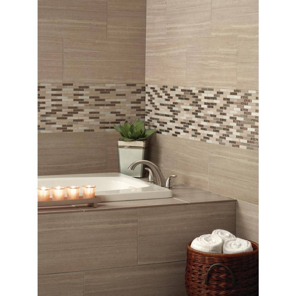 MSI Diamante 12 in. x 13.13 in. Glossy Glass; Stone Brick Look Wall Tile (9.8 sq. ft./Case)