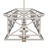 Hunter Langwood 6 Light Distressed White Basket Chandelier Kitchen Light