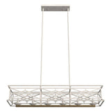 Hunter Langwood 6 Light Distressed White Basket Chandelier Kitchen Light