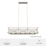 Hunter Langwood 6 Light Distressed White Basket Chandelier Kitchen Light