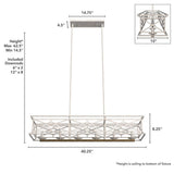Hunter Langwood 6 Light Distressed White Basket Chandelier Kitchen Light