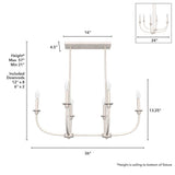 Hunter Southcrest 6-Light Distressed White Candlestick Chandelier