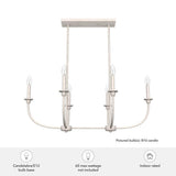Hunter Southcrest 6-Light Distressed White Candlestick Chandelier