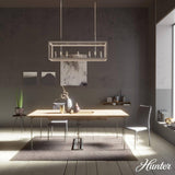 Hunter Squire Manor 5-Light Distressed White Island Chandelier