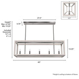 Hunter Squire Manor 5-Light Distressed White Island Chandelier
