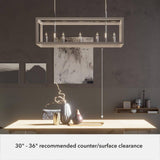 Hunter Squire Manor 5-Light Distressed White Island Chandelier