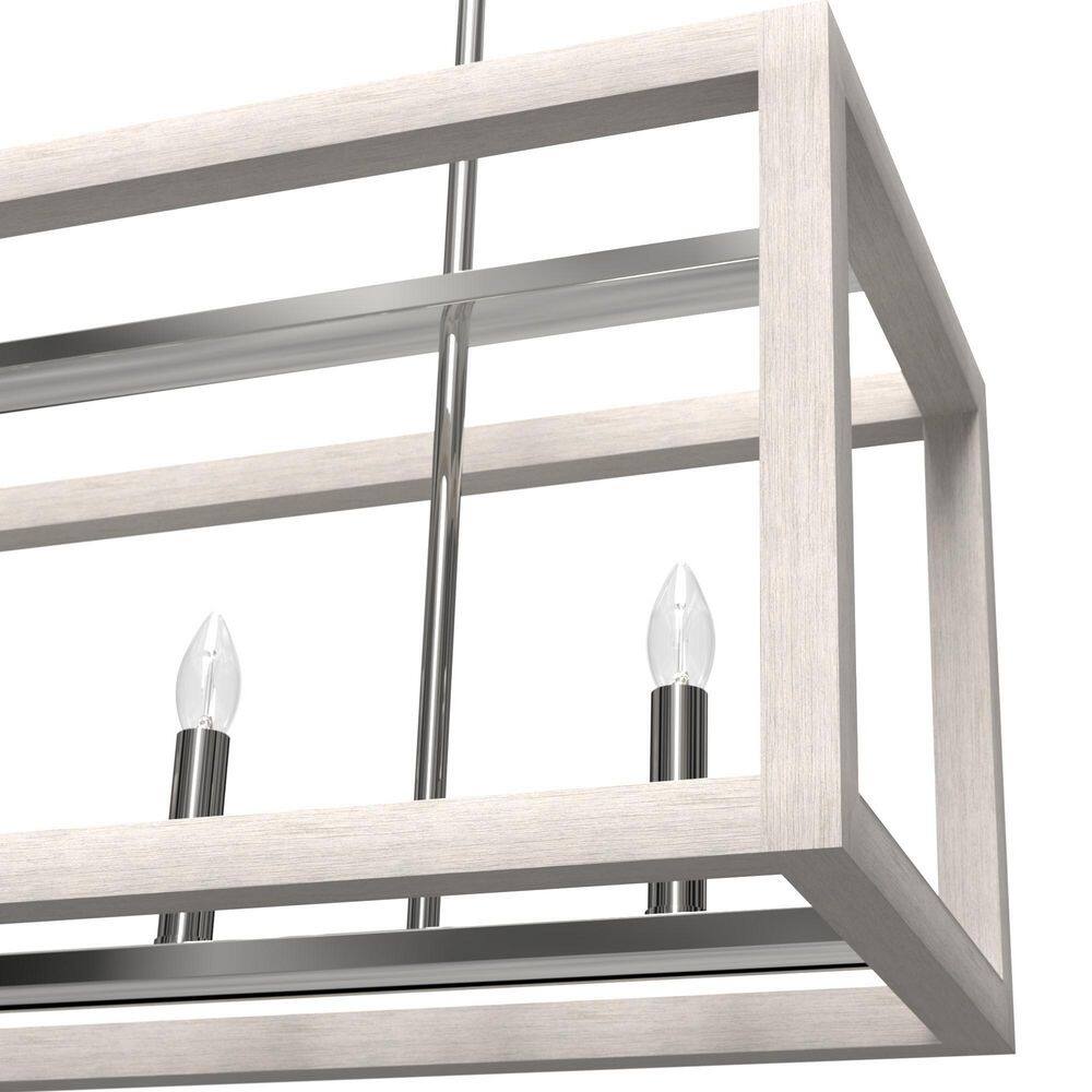 Hunter Squire Manor 5-Light Distressed White Island Chandelier