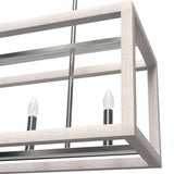 Hunter Squire Manor 5-Light Distressed White Island Chandelier