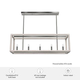 Hunter Squire Manor 5-Light Distressed White Island Chandelier