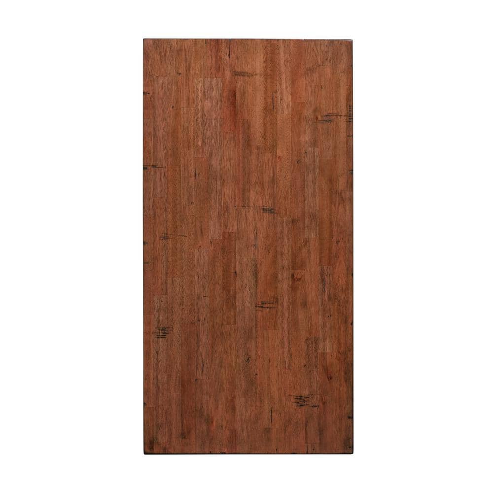 HARDWOOD REFLECTIONS 6 ft. L x 39 in. D Finished Eucalyptus Solid Wood Butcher Block Island Countertop With Eased Edge