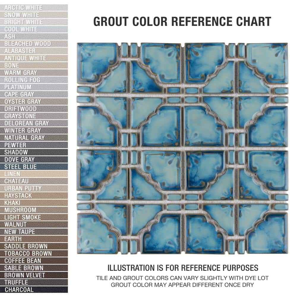 Merola Tile Moonbeam Diva Blue 12 in. x 12 in. Porcelain Mosaic Tile (9.79 sq. ft. / Case)