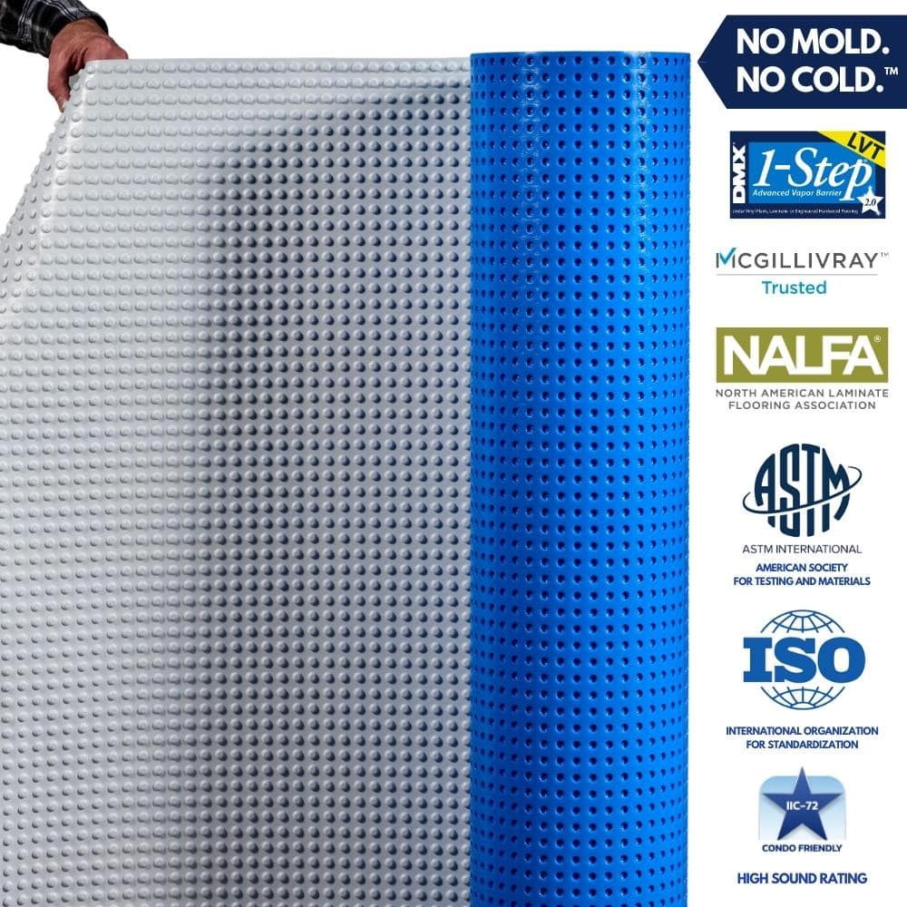 DMX 1-STEP 100 sq. ft. 3.6 ft. x 29 ft. x 5/.32 in. Underlayment for Vinyl Planks, Laminate and Engineered Hardwood Floors