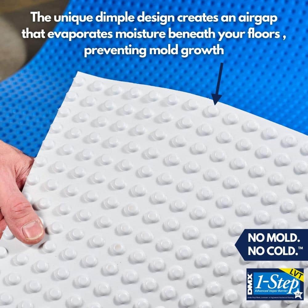 DMX 1-STEP 100 sq. ft. 3.6 ft. x 29 ft. x 5/.32 in. Underlayment for Vinyl Planks, Laminate and Engineered Hardwood Floors