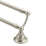 Moen Sage 24-in Spot Resist Brushed Nickel Wall-Mount Double Towel Bar