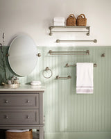 Moen Sage 24-in Spot Resist Brushed Nickel Wall-Mount Double Towel Bar
