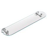 Moen Lounge Chrome 1-Tier Glass Wall-Mount Bathroom Shelf, DN7790CH