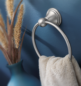 Moen Preston Spot Resist Brushed Nickel Wall Mount Towel Ring