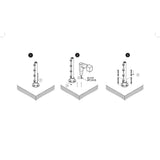 Dolle Prova PA22b Galvanized Steel Hex Screw Post Anchors (4-Piece)
