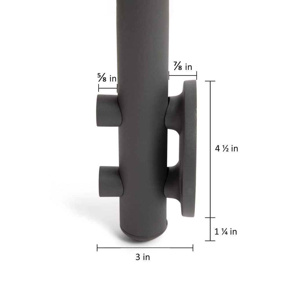 Dolle Prova PA2b 36 in. x 1-1/2 in Anthracite Side Mount Post