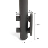 Dolle Prova PA2b 36 in. x 1-1/2 in Anthracite Side Mount Post