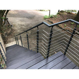 Dolle PA2ab 42 in. x 1-1/2 in Anthracite side mount post